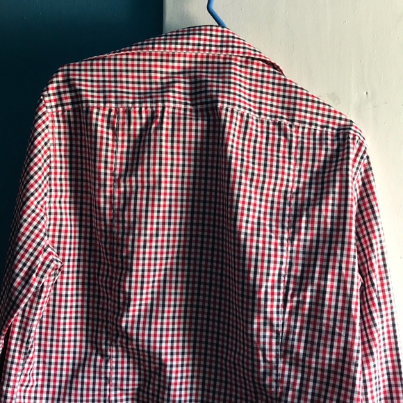 Men’s Checkered Red and Black Button Up - Picture 2 of 2